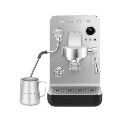Кофемашина рожковая эспрессо SMEG EMC02BLMEU черный матовый Кофемашина рожковая эспрессо SMEG EMC02BLMEU черный матовый