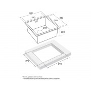 Мойка Paulmark Aller PM904444-GM, вороненая сталь