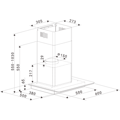 Вытяжка BRANDT BHB1644IX Вытяжка BRANDT BHB1644IX