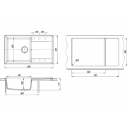 Мойка Florentina Тоскана 860 антрацит