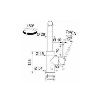 Смеситель Franke Smart Glenda, нерж. сталь (115.0706.985) Смеситель Franke Smart Glenda, нерж. сталь (115.0706.985)