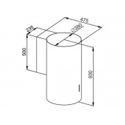 Вытяжка MAUNFELD LEE WALL 39 золотой