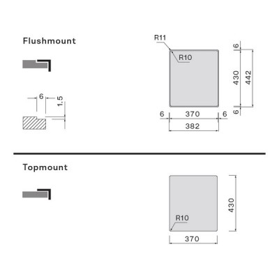 Мойка Falmec Como 34 (врезной монтаж) Мойка Falmec Como 34 (врезной монтаж)
