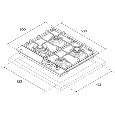 Варочная панель Teka GSC 64320 RBN AT OB (112610060) газовая Варочная панель Teka GSC 64320 RBN AT OB (112610060) газовая