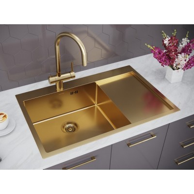 Мойка Paulmark Atlan L PM217851-BGL, брашированное золото Мойка Paulmark Atlan L PM217851-BGL, брашированное золото