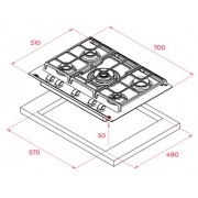 Варочная панель Teka GZC 75330 XBN NIGHT RIVER BLACK (112570061) газовая