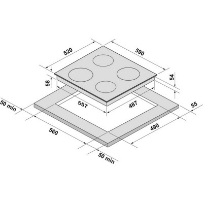 Варочная панель KRONA FARBE 60 WH индукционная Варочная панель KRONA FARBE 60 WH индукционная