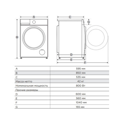 Сушильная машина MIDEA MD1180BH60/W Сушильная машина MIDEA MD1180BH60/W