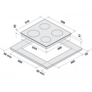 Варочная панель KRONA LUNA 60 BL/S K электрическая