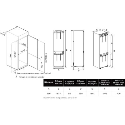Холодильник Midea MDRE416FGE01M встраиваемый Холодильник Midea MDRE416FGE01M встраиваемый