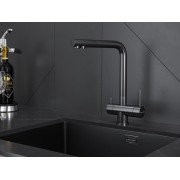 Смеситель Paulmark Skalen Sk213020-GM, вороненая сталь