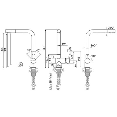 Смеситель Paulmark Skalen Sk213020-GM, вороненая сталь Смеситель Paulmark Skalen Sk213020-GM, вороненая сталь