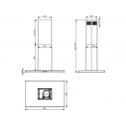Вытяжка Falmec LUCE ISOLA GLASS BLACK 90