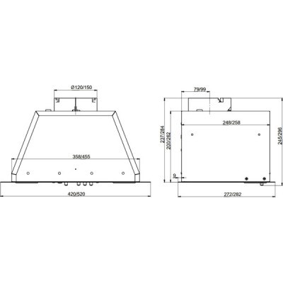 Вытяжка Elikor Врезной блок BOX 42П-450 топленое молоко Вытяжка Elikor Врезной блок BOX 42П-450 топленое молоко