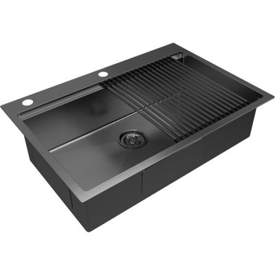 Мойка Paulmark Vast-pro+ролл-мат Pro, воронёная сталь Мойка Paulmark Vast-pro+ролл-мат Pro, воронёная сталь