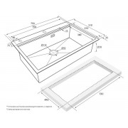 Мойка Paulmark Vast-pro+ролл-мат Pro, воронёная сталь