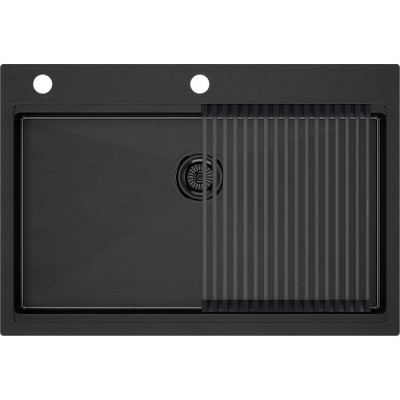 Мойка Paulmark Vast-pro+ролл-мат Pro, воронёная сталь Мойка Paulmark Vast-pro+ролл-мат Pro, воронёная сталь