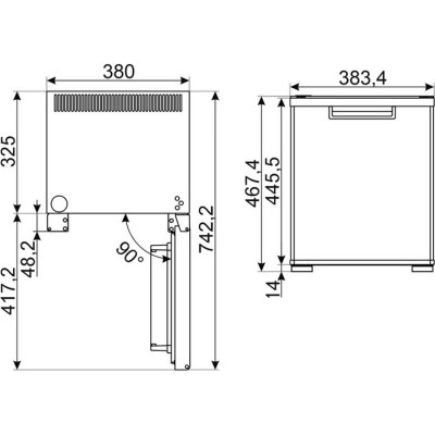 Минибар SMEG MTE30 Минибар SMEG MTE30