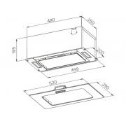 Вытяжка MEFERI INBOX52BK GLASS ULTRA