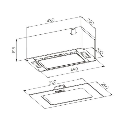 Вытяжка MEFERI INBOX52BK GLASS ULTRA Вытяжка MEFERI INBOX52BK GLASS ULTRA
