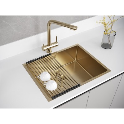 Мойка Paulmark Next-580 PM215844-BG, брашированное золото Мойка Paulmark Next-580 PM215844-BG, брашированное золото