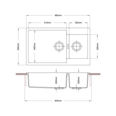 Мойка "Longran" Enigma ENG860.500 15 - 08 Colorado Мойка "Longran" Enigma ENG860.500 15 - 08 Colorado