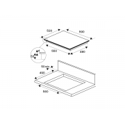 Варочная панель Bertazzoni P603IC1B2NEE индукционная