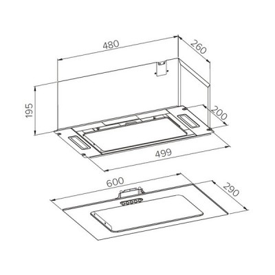 Вытяжка MEFERI INBOX60GR GLASS ULTRA Вытяжка MEFERI INBOX60GR GLASS ULTRA