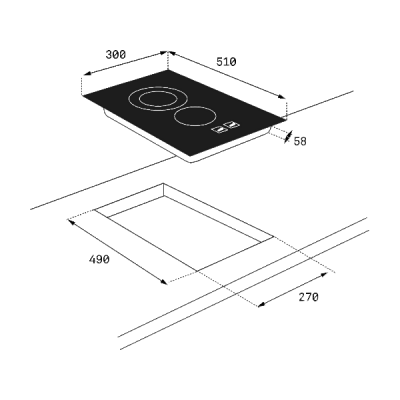 Варочная панель Teka TBC 32010 TTC BLACK (112550007) электрическая Варочная панель Teka TBC 32010 TTC BLACK (112550007) электрическая