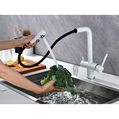 Смеситель Paulmark Serpentine Se213222-431, белый матовый Смеситель Paulmark Serpentine Se213222-431, белый матовый