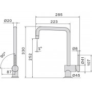 Смеситель Falmec EASY SQUARE CHROME