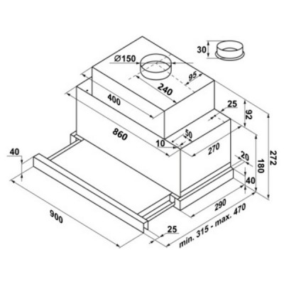 Вытяжка MAUNFELD Galaxy 90 белый Вытяжка MAUNFELD Galaxy 90 белый