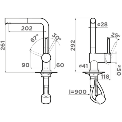 Смеситель Omoikiri Akashi-S-WH латунь/белый (4994572) Смеситель Omoikiri Akashi-S-WH латунь/белый (4994572)