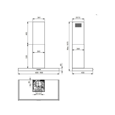 Вытяжка Falmec MERCURIO EVO 60 Вытяжка Falmec MERCURIO EVO 60
