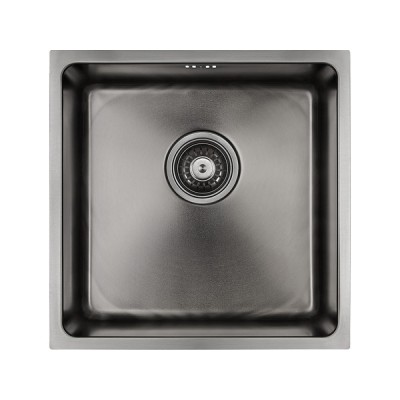 Мойка Paulmark Lassan PM304444-GM, вороненая сталь Мойка Paulmark Lassan PM304444-GM, вороненая сталь