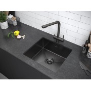 Мойка Paulmark Lassan PM304444-GM, вороненая сталь