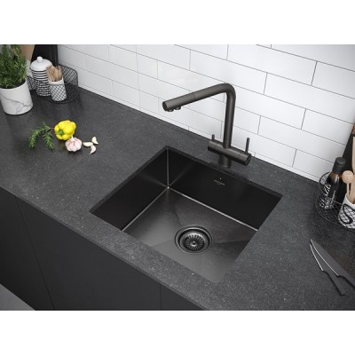 Мойка Paulmark Lassan PM304444-GM, вороненая сталь Мойка Paulmark Lassan PM304444-GM, вороненая сталь