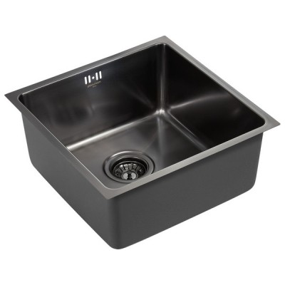 Мойка Paulmark Lassan PM304444-GM, вороненая сталь Мойка Paulmark Lassan PM304444-GM, вороненая сталь