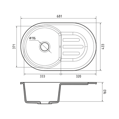 Мойка GRANFEST SM685L белая Мойка GRANFEST SM685L белая