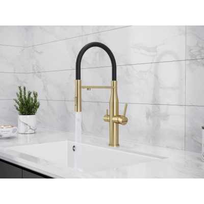 Смеситель Kuchenstern ELIT-FE золото Смеситель Kuchenstern ELIT-FE золото