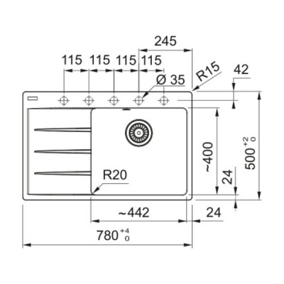 Мойка Franke CNG 611/211-78 TL, черный матовый, чаша справа (114.0639.719) Мойка Franke CNG 611/211-78 TL, черный матовый, чаша справа (114.0639.719)