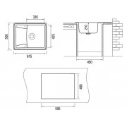 Мойка "Longran" Classic CLS615.500 - 07 Alpina