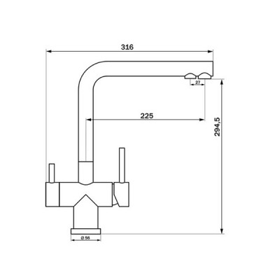 Смеситель Longran Sprint Logic LM2192 Onyx granite/Stainless Steel Смеситель Longran Sprint Logic LM2192 Onyx granite/Stainless Steel