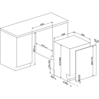Посудомоечная машина SMEG STL281DS Посудомоечная машина SMEG STL281DS