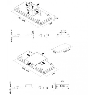 Вытяжка Falmec STELLA IS.120 STAINLESS STEEL Вытяжка Falmec STELLA IS.120 STAINLESS STEEL