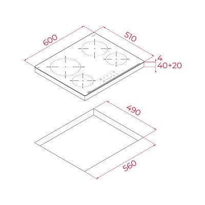 Варочная панель Teka TBC 64010 TTC BLACK (112550014) электрическая Варочная панель Teka TBC 64010 TTC BLACK (112550014) электрическая