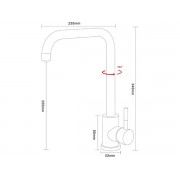 Смеситель Arona ARM 206 SATIN нержавеющая сталь
