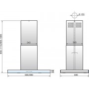 Вытяжка Elikor Агат Island 90Н-1000-Е4Д нерж/черный