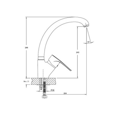 Смеситель GranFest 1024 терракот 307 Смеситель GranFest 1024 терракот 307