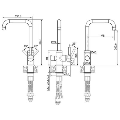 Смеситель Paulmark Logas Lo213021-401TB, антрацит полностью Смеситель Paulmark Logas Lo213021-401TB, антрацит полностью